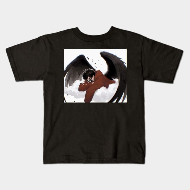 Fallen Angel Kids T-Shirt by CloverCow